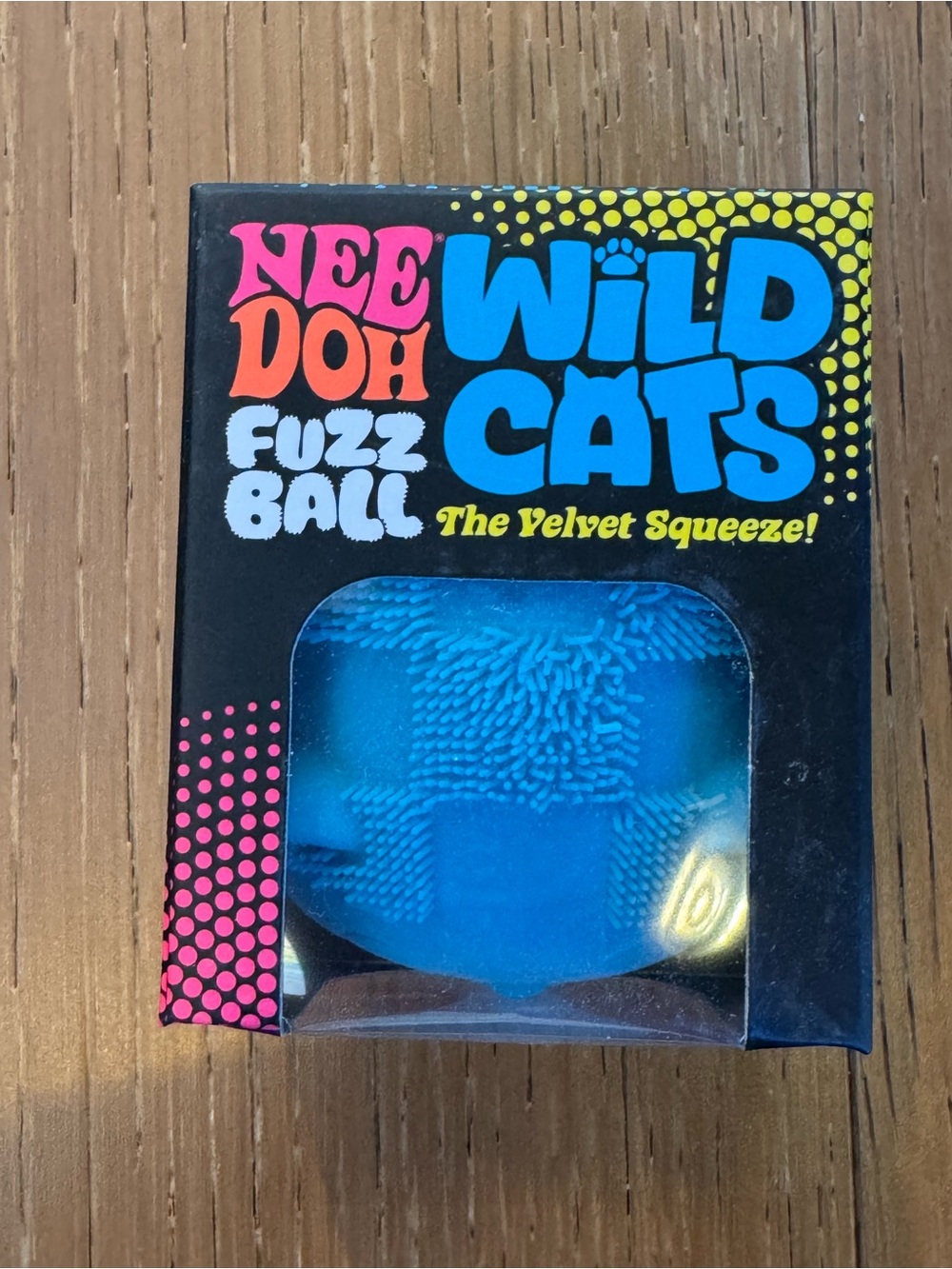 Needoh Fuzz Ball Wild Cat - Blue - Picture 2 of 4